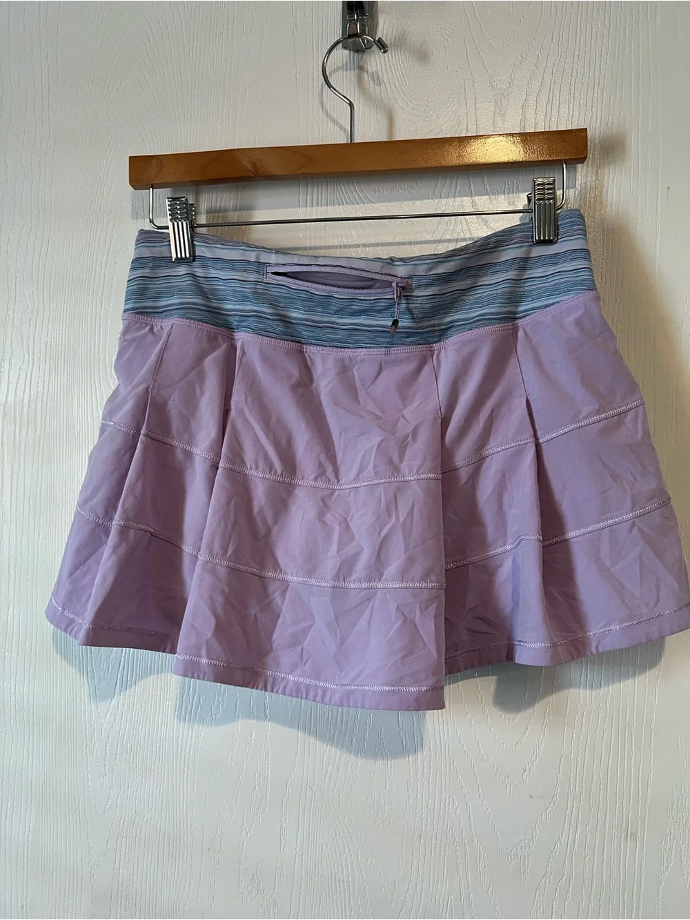 Lululemon Pace Rival Skirt II Lilac wave Twist Caspian Blue Pickleball Women 6
